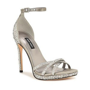 Nine West Women's Lartay Embellished Strappy Stiletto Dress Sandals